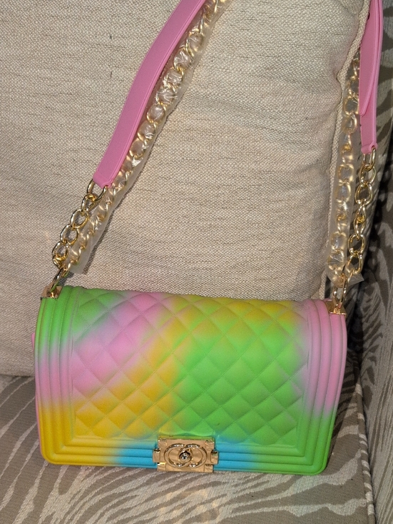 Source Unknown Handbags - Jelly PVC Rainbow Shoulder Bag - NWT Has 1 Callout